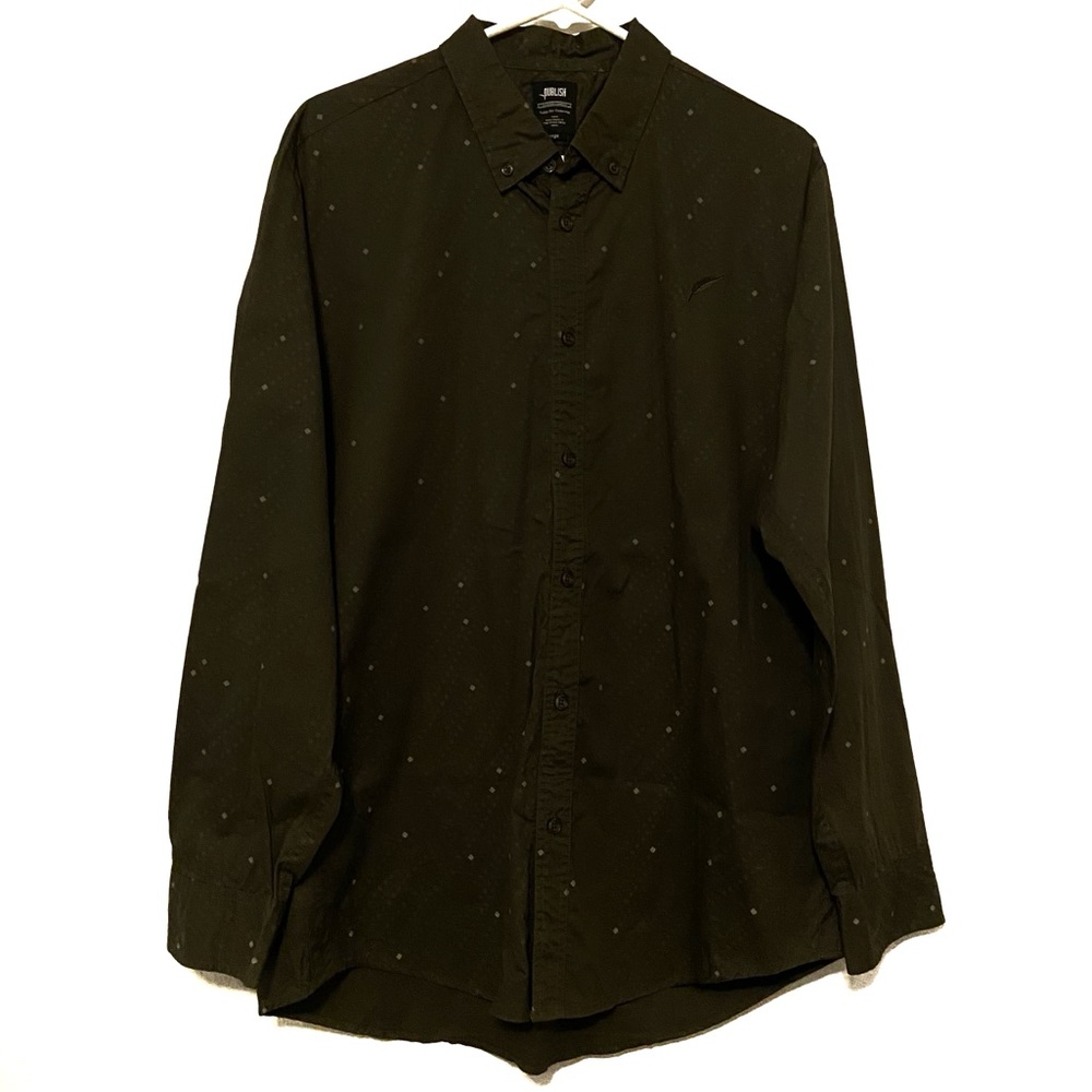 Publish Button Down Shirt Green Size Large
